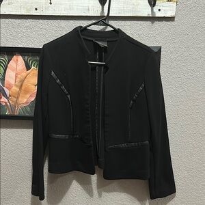 Worthington Black Blazer with Structured Design and Collarless Style